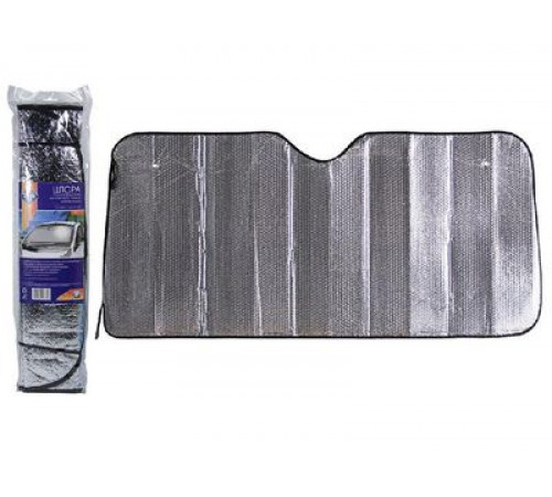 Шторка солнцезащ.Nova Bright металлизир.,под лобовое стекло (серебро) 130х60см