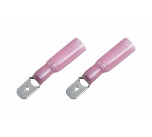 Контакт ПАПА 6,3мм  изолированный,термоусаживаемая (6.35 мм 0.5-1.5 мм²) красный REXANT