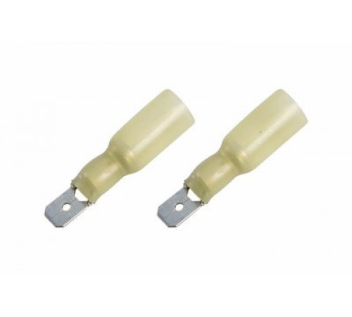 Контакт ПАПА 6,3мм изолированный термоусаживаемая (6.35 мм 4-6 мм²)  желтый REXANT