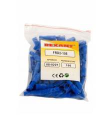 Разъем штекерный изолированный гнездо 4 мм (1.5-2.5 мм²) синий REXANT 100шт