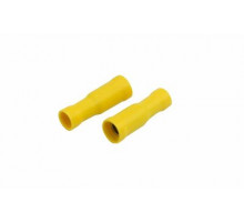 Разъем штекерный изолированный гнездо 5 мм (4-6 мм²) желтый REXANT 100шт