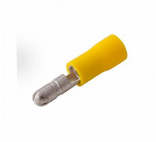 Разъем штекерный изолированный штекер 5 мм (4-6 мм²) желтый REXANT 100шт