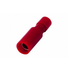 Разъем штекерный полностью изолированный гнездо 4 мм (0.5-1.5 мм²) красный REXANT 100шт