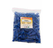 Разъем штекерный полностью изолированный гнездо 4 мм (1.5-2.5 мм²) синий REXANT 100шт