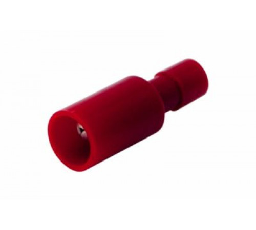 Разъем штекерный полностью изолированный штекер 4 мм (0.5-1.5 мм²) красный REXANT 100шт