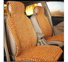 Накидка на сиденье Nova Bright дер. массажная покрытая светлым лаком,с подголовником(127х38см)