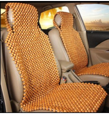 Накидка на сиденье Nova Bright дер. массажная покрытая светлым лаком,с подголовником(127х38см)