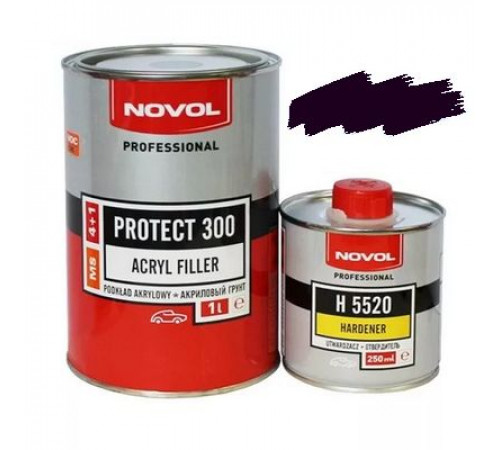 Грунт акриловый Novol+отв. 300 1л+0,2л черный