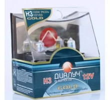 Лампы H3 12V 55W PK22s к-т GOLD Диалуч ЛЧ167