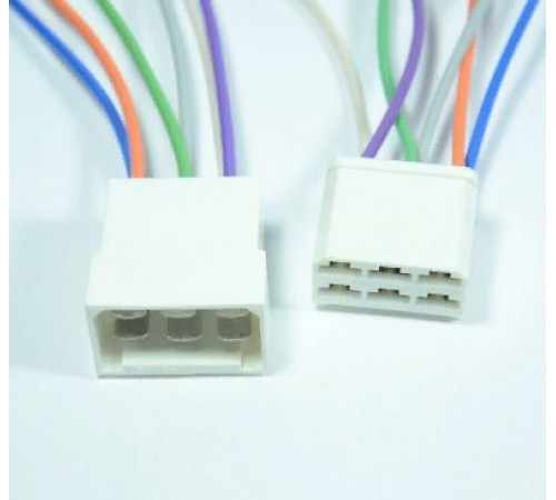 Колодка 6 контакт 6,3м с проводами