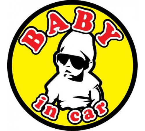Наклейка БЭБИ ИН КАР ,виниловая 12x12