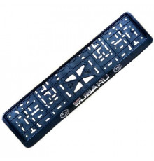 Рамка под номер рельеф SUBARU серебро