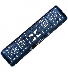 Рамка под номер рельеф TOYOTA серебро