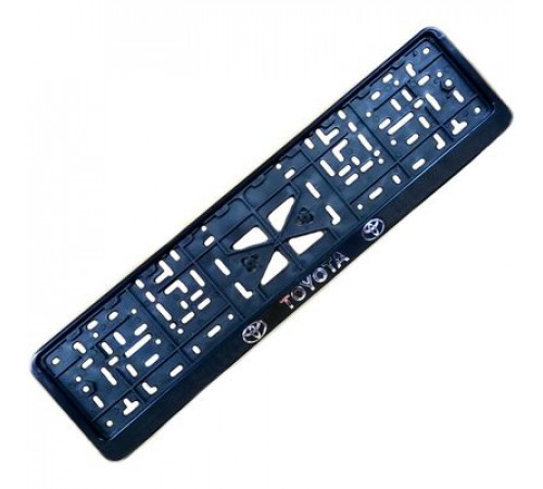 Рамка под номер рельеф TOYOTA серебро