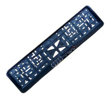 Рамка под номер рельеф AUDI серебро