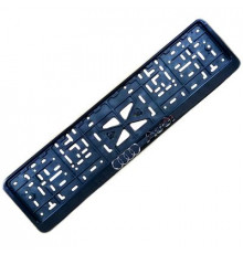 Рамка под номер рельеф AUDI серебро