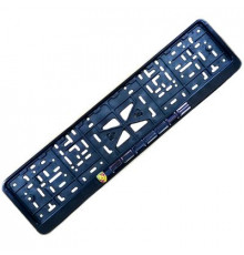 Рамка под номер рельеф PORSCHE серебро