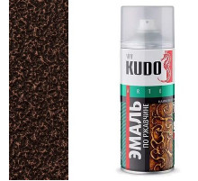 Краска молотковая по ржавчине черн.бронза KU-3009 KUDO аэрозоль 520мл