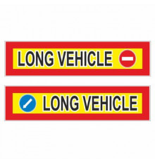 Наклейка "Длинномер" (LONG VEHICLE, кирпич и стрелка), 600*200 компл. 2 шт
