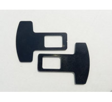 Заглушка ремня безопасности черная металл 2шт.