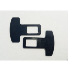 Заглушка ремня безопасности черная металл 2шт.