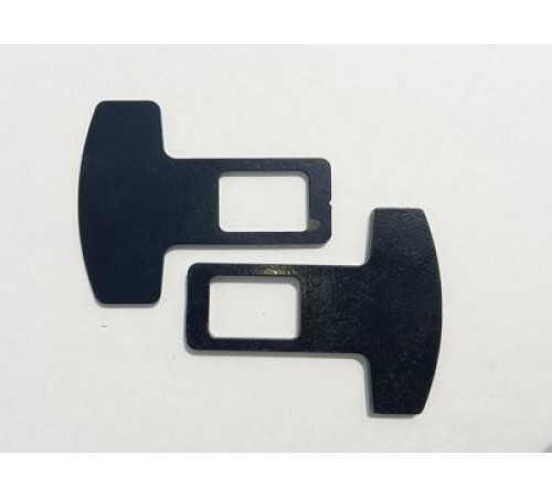 Заглушка ремня безопасности черная металл 2шт.