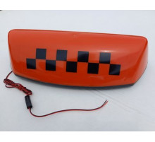 Знак такси большой оранжевый магнитный