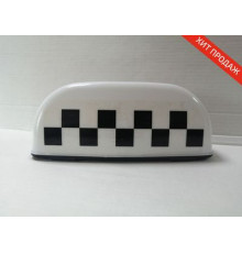 Знак такси малый белый магнитный