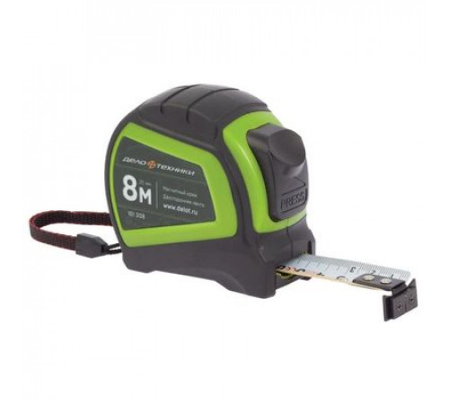 Рулетка 8м*25мм в обрезиненном корпусе ДТ