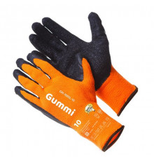 Перчатки теплые зимние из 70% акрила оранж цв с рефл лат покр р.9 (L) Gummi