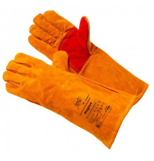 Краги спилковые зеленые длинные Cowsplit Leather Welding Gloves р.11/дл.40см(XXL) Optimal Long