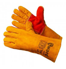 Краги спилковые оранжевые Cowsplit Leather Welding Gloves р.11 (XXL) Magnus