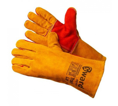 Краги спилковые оранжевые Cowsplit Leather Welding Gloves р.11 (XXL) Magnus