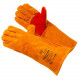 Краги спилковые оранжевые длинные Cowsplit Leather Welding Gloves р.11 (XXL) Magnus Long