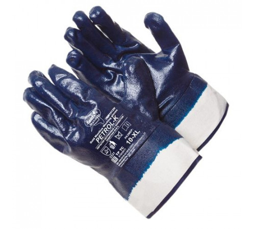 Перчатки нитриловые с манжетом-защитная крага, р.10 (XL) Petrol-K