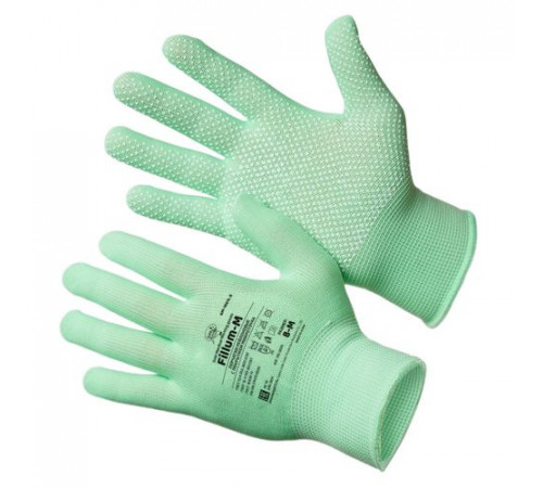 Перчатки нейлоновые с покрытием микроточка р.9 (L) Fillum-L Black Edition