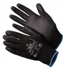 Перчатки нейлоновые черные с полиуретановым покрытием р.8 (M) Terra