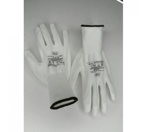 Перчатки нейлоновые белые с полиуритановым покрытием р.10 (XL) Album