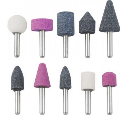 Универсальные профильные шлифовальные насадки в наборе, O 6 мм,  10 предметов / THORVIK