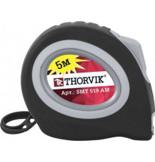 Рулетка с магнитным захватом и автостопом, в обрезиненном корпусе, 5 м / THORVIK