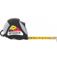 Рулетка в обрезиненном корпусе, 7.5 м / THORVIK
