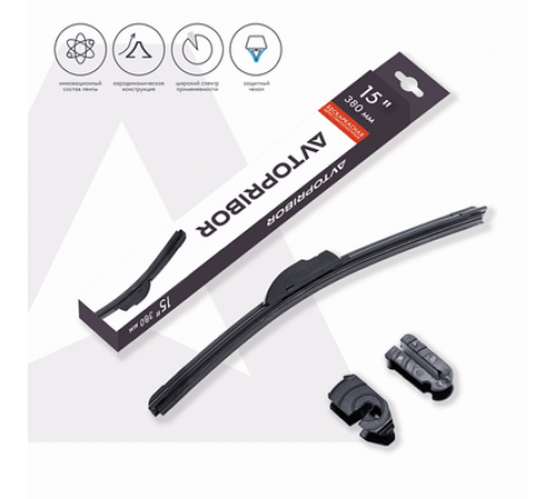 Щетка стеклоочистителя Автоприбор бескаркасная 38см крепление "крючок"