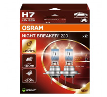 Лампы H7 12V 55W PX26d +220% 3800K OSRAM_