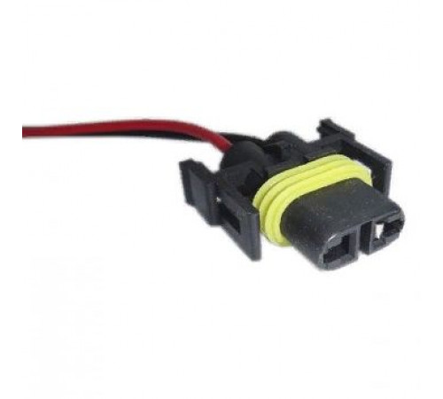 Колодка лампы H8, H9, H11, H16, H27 (2 контакта, гнездовая, термостойкий пластик, провода) SQ539