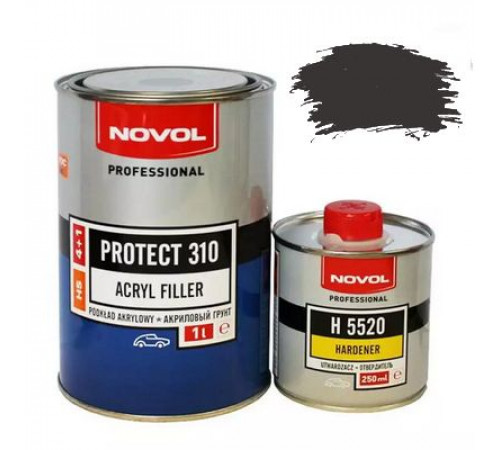 Грунт акриловый Novol +отв 310 1л+0,2л черный