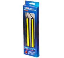 Дневные ходовые огни, LED 20шт, метал. корп., 142мм, 12V, белый, 2шт.NEW GALAXY