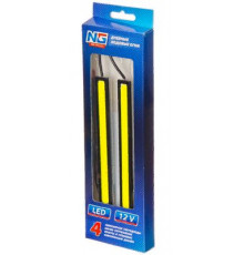 Дневные ходовые огни, LED 20шт, метал. корп., 142мм, 12V, белый, 2шт.NEW GALAXY