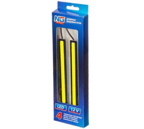 Дневные ходовые огни, LED 20шт, метал. корп., 142мм, 12V, белый, 2шт.NEW GALAXY