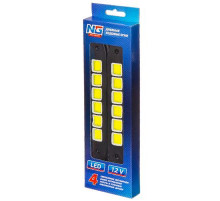 Дневные ходовые огни, LED 36шт, гибкий резин. корп., 180мм, 12V, белый, 2шт.NEW GALAXY
