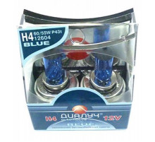 Лампы H4 12V 60/55W P43t к-т BLUE Диалуч белый свет ЛЧ140